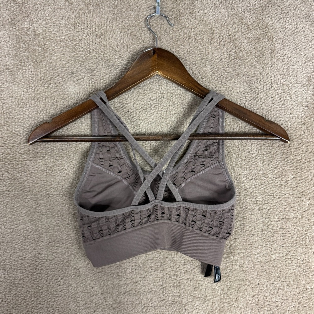 Victoria's Secret‎ Sports Bra Size Small Brown Seamless Strappy Back Gym Workout - Picture 5 of 11